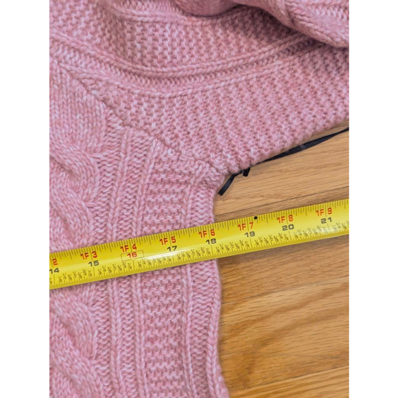 Simply Vera Vera Wang NWT Pink Cable Knit Mock Neck Sweater XS - Picture 9 of 11